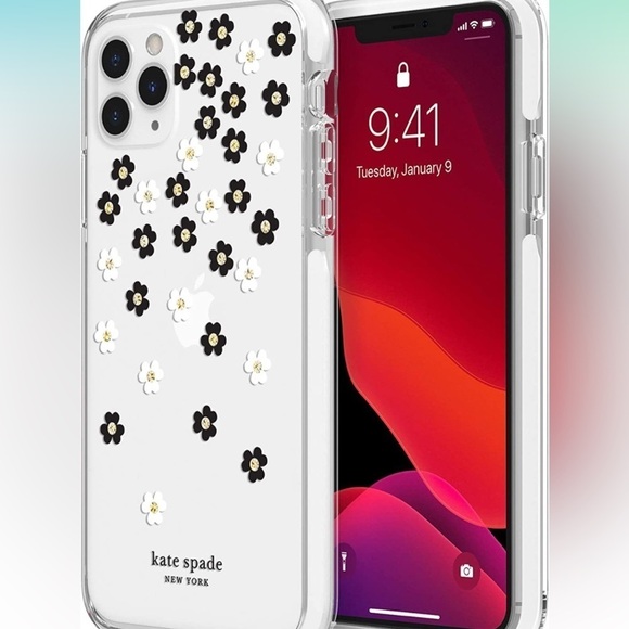 NWT Kate Spade New York Scattered Flowers iPhone 11 Pro Max Clear Floral Case - Picture 1 of 9